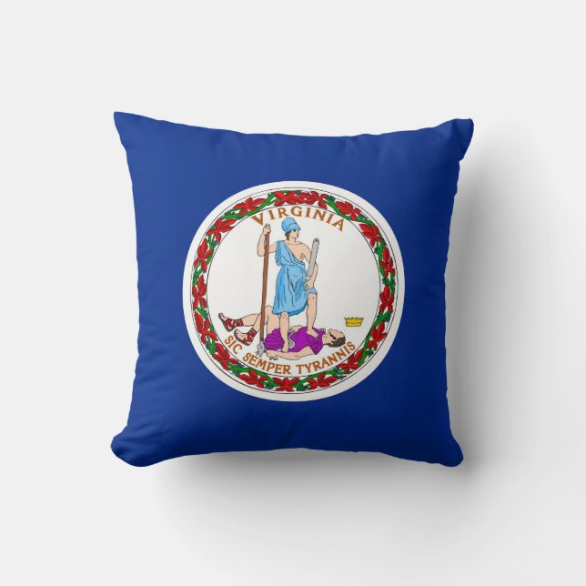 Virginia Throw Pillow (Front)
