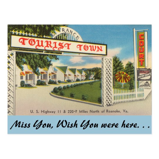 Virginia, Tourist Town, Roanoke Postcard