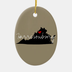 Virginia Town Ceramic Ornament