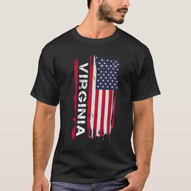 Virginia Usa Virginia Black Small T-Shirt (Front)