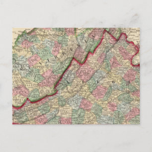 Virginia, W Virginia Carte par Mitchell