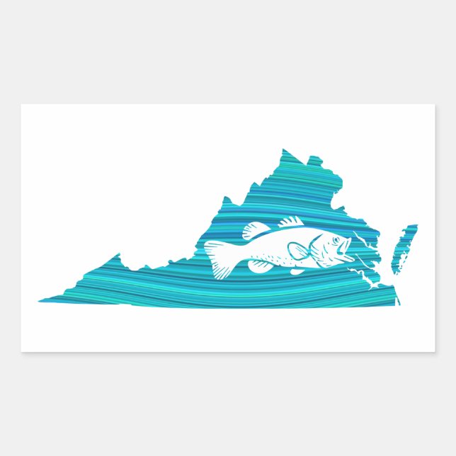 Virginia Wave Fishing Sticker (Front)
