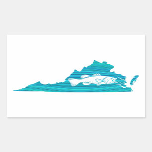 Virginia Wave Fishing Sticker