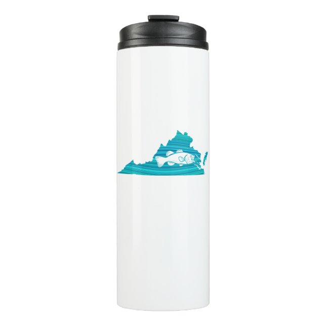 Virginia Wave Fishing Thermal Tumbler (Front)