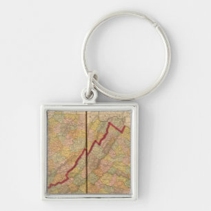 Virginia, West Virginia Keychain