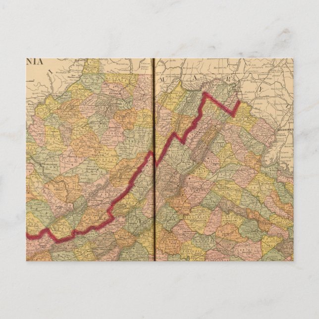 Virginia, West Virginia Postcard (Front)