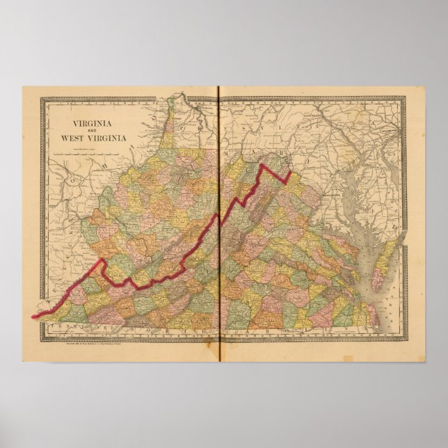 Virginia, West Virginia Poster (Front)