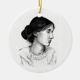 Virginia Woolf 2004 Ink Drawing!!! Ceramic Ornament