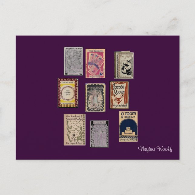 Virginia Woolf Books Postcard (Front)