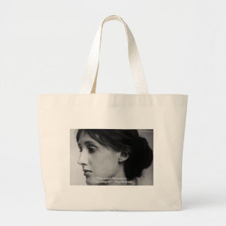Virginia Woolf "Find Peace" Wisdom Quote Gifts Large Tote Bag