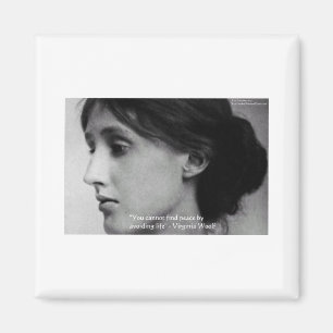 Virginia Woolf "Find Peace" Wisdom Quote Gifts Magnet