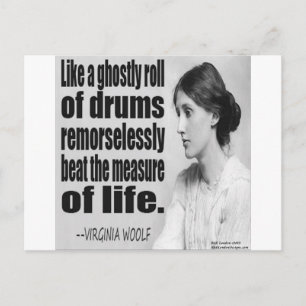 Virginia Woolf Ghostly Roll Quote Postcard