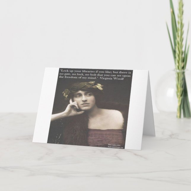 Virginia Woolf Open Mind Quote Card (Front)