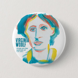 Virginia Woolf Portrait custom text | Booklovers 2 Inch Round Button