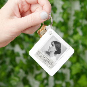 Virginia Woolf Quote - Icons of Women's History Keychain