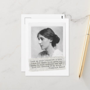 Virginia Woolf Quote - Icons of Women's History Postcard