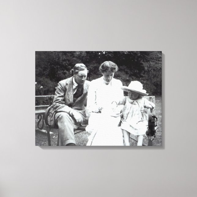 Virginia Woolf with Clive and Julian Bell, 1910 Canvas Print (Front)