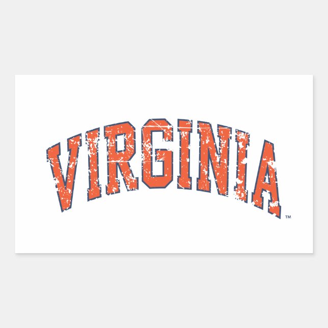 Virginia Wordmark Distressed Sticker (Front)