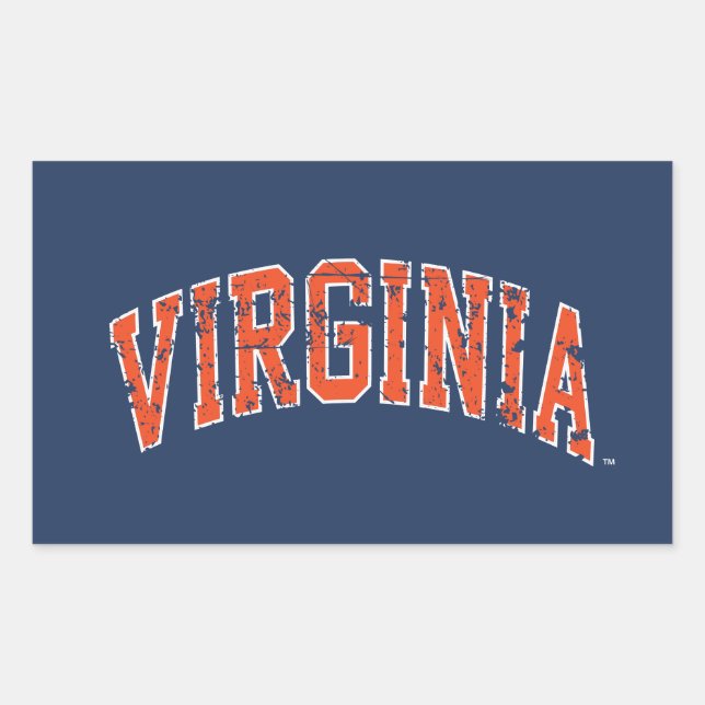 Virginia Wordmark Distressed Sticker (Front)