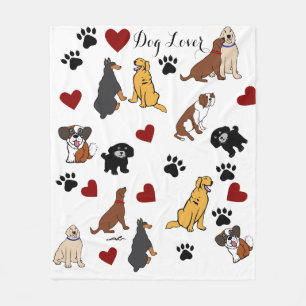 Virginia Wright Dog Lover Personalized  Fleece Blanket