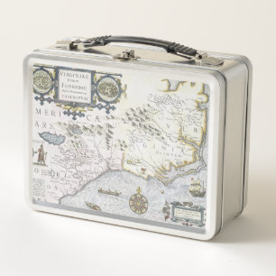 Virginiae Item et Floridae Americae provinciarum 3 Metal Lunch Box
