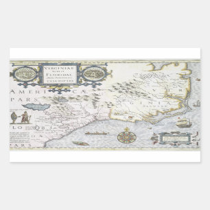 Virginiae Item et Floridae Americae provinciarum 3 Sticker