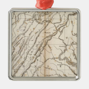 Virginie, Pensylvanie Metal Ornament