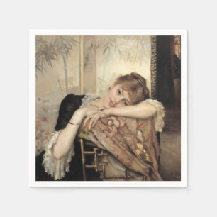Virginie (The Parisian Woman) (by Albert Edelfelt) Napkin