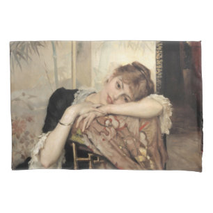 Virginie (The Parisian Woman) (by Albert Edelfelt) Pillowcase