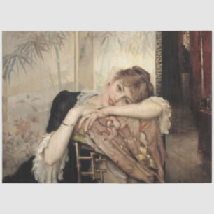 Virginie (The Parisian Woman) (by Albert Edelfelt) Tissue Paper