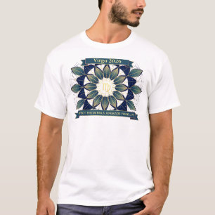Virgo 2026 Geometric Virgo Symbol Mandala   Refine T-Shirt