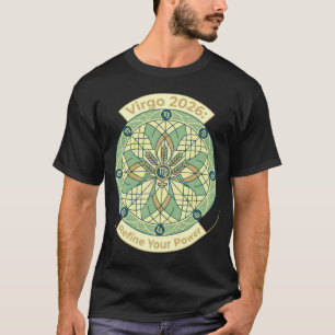 Virgo 2026 Zodiac Mandala   Earth Sign Astrology A T-Shirt