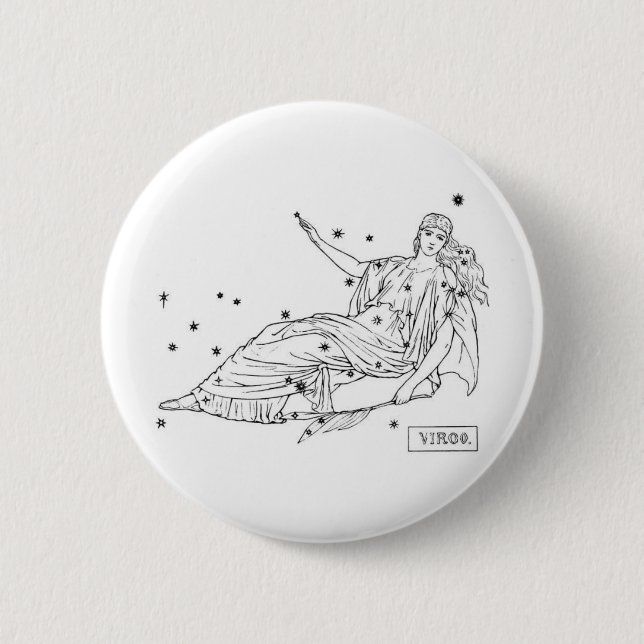 Virgo 2 Inch Round Button (Front)
