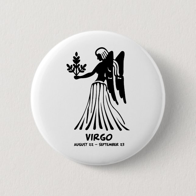 Virgo 2 Inch Round Button (Front)