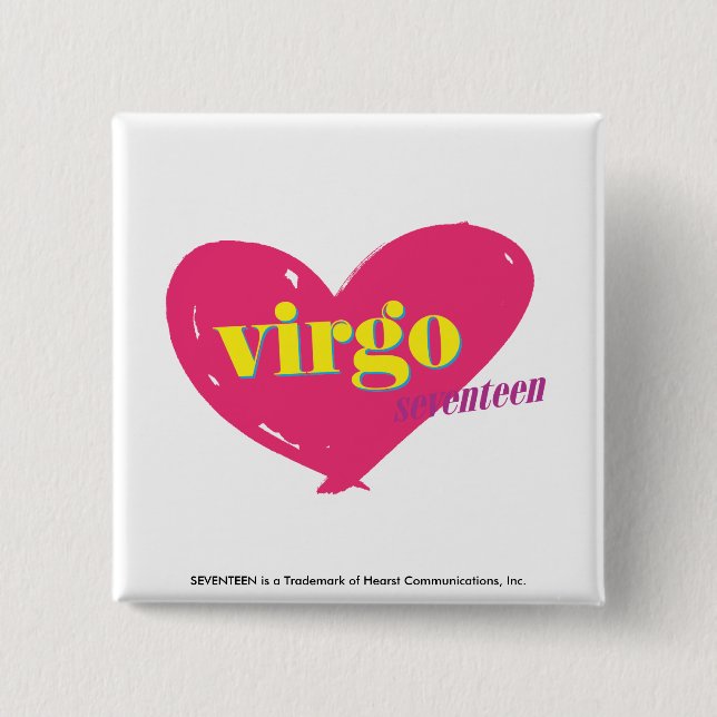 Virgo 2 Inch Square Button (Front)