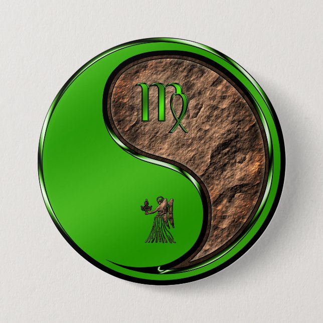 Virgo 3 Inch Round Button (Front)