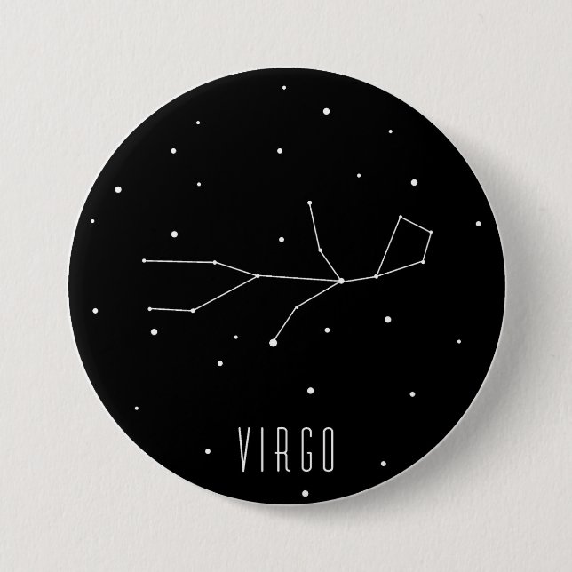 Virgo 3 Inch Round Button (Front)