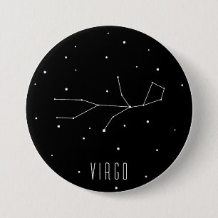 Virgo 3 Inch Round Button