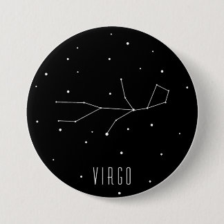 Virgo 3 Inch Round Button