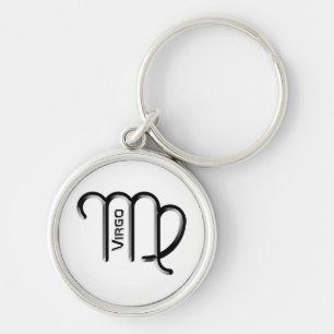 VIRGO, Abstract Design of the Zodiac Sign,  Keychain