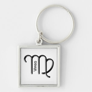 VIRGO, Abstract Design of the Zodiac Sign,  Keychain