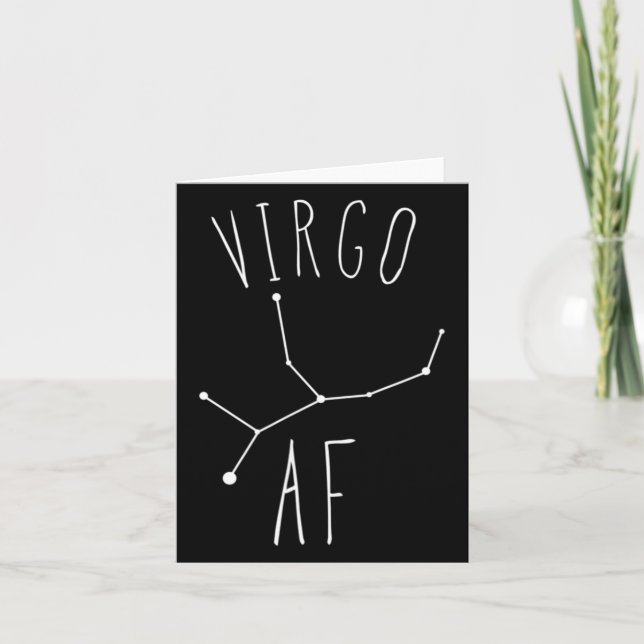 Virgo Af Constellation _ Funny Virgo Astrology Card (Front)