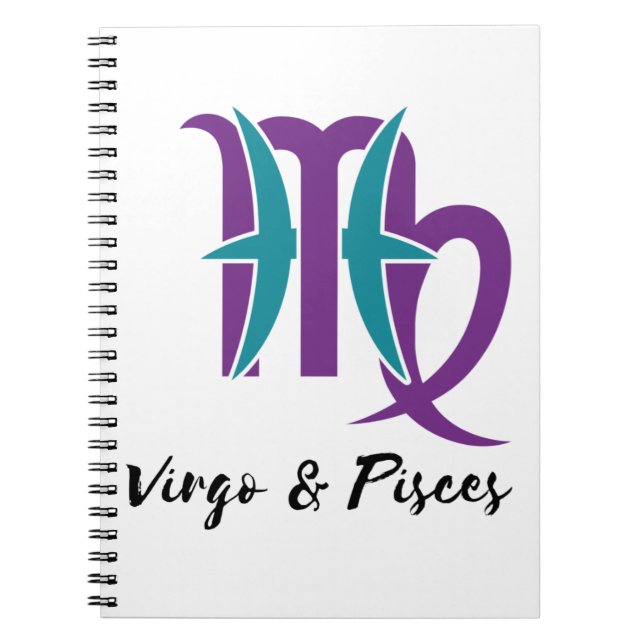 Virgo and Pisces Couples Zodiac Astrology Notebook (Front)