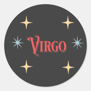 Virgo Astrological Sign  Classic Round Sticker
