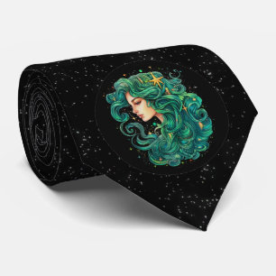 Virgo Astrological Sign Zodiac Neck Tie