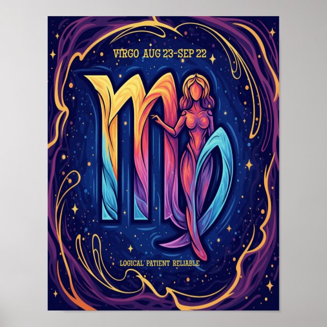 Virgo Astrology Horoscope Poster (Front)