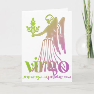 Virgo Astrology Zodiac Birthday Card d1