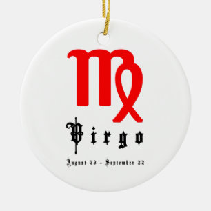 Virgo, August 23 - September 22 Ceramic Ornament