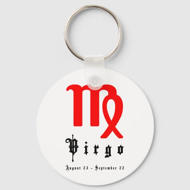 Virgo, August 23 - September 22 Keychain (Front)