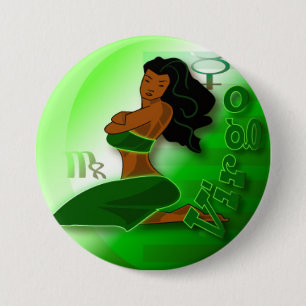 Virgo-August 23 to September 23 3 Inch Round Button